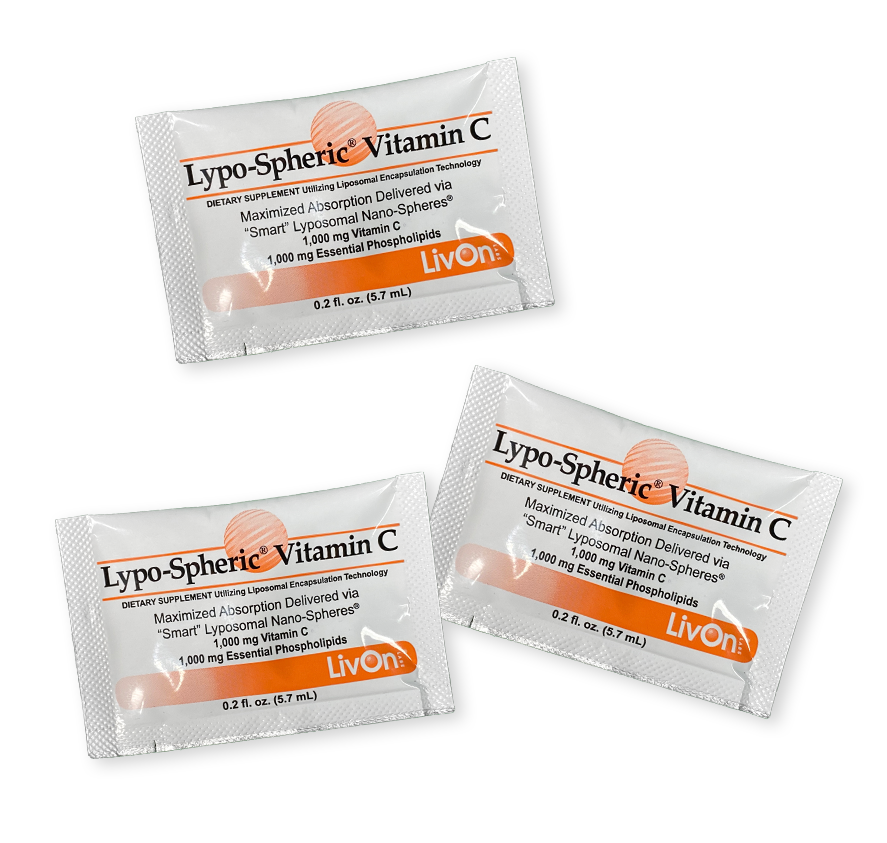 3 packets of lypo spheric liposomal vitamin c