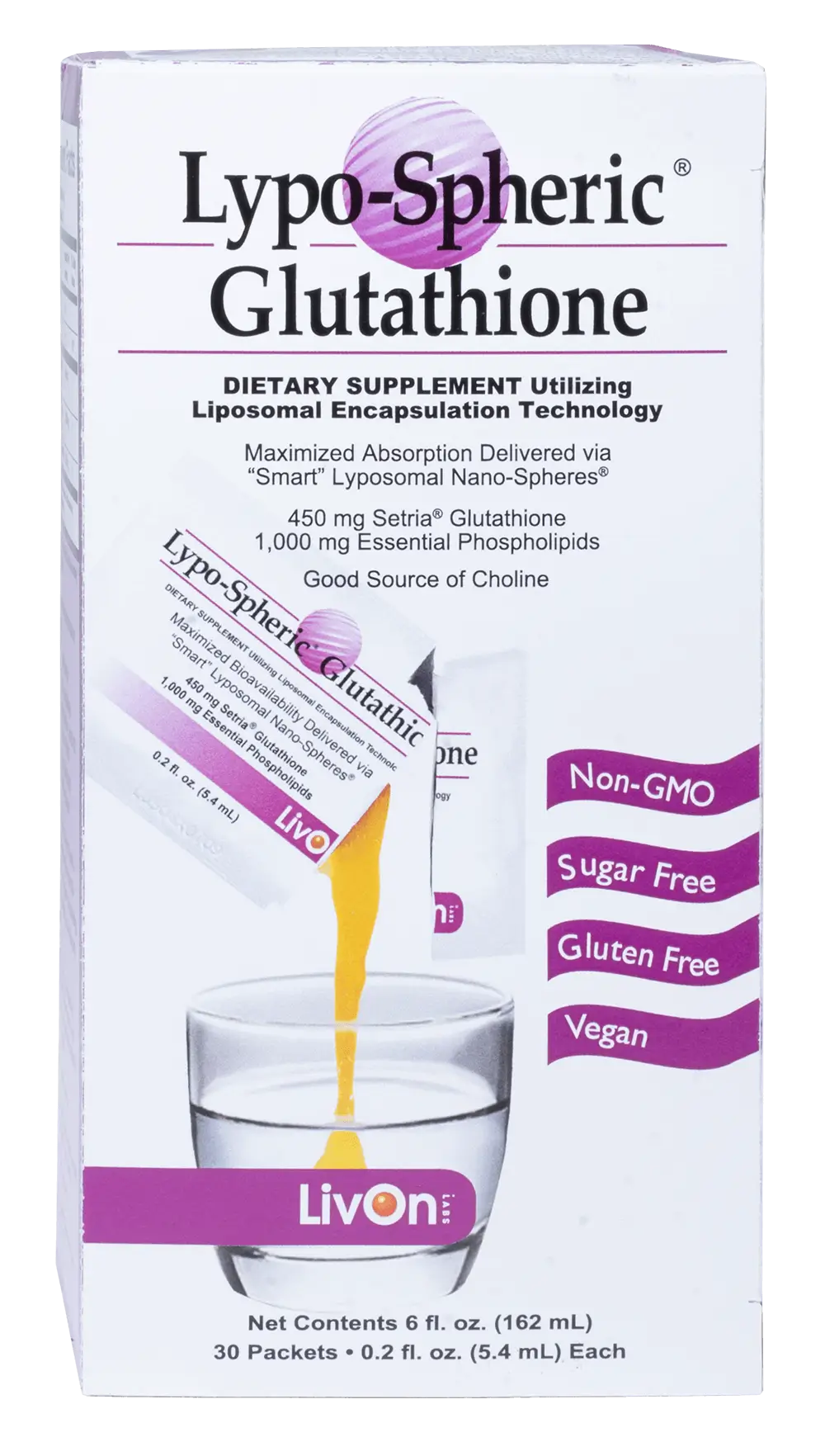 carton of lypo spheric liposomal Glutathione